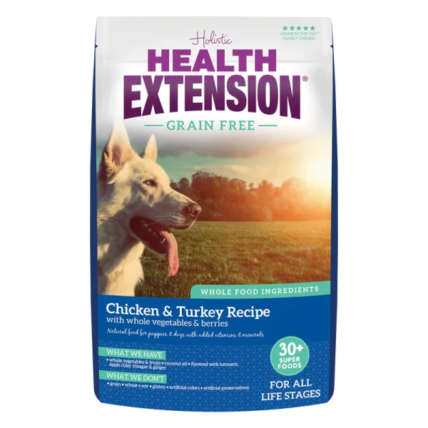 Health Extension Grain Free Chicken & Turkey Kibble for Dogs
