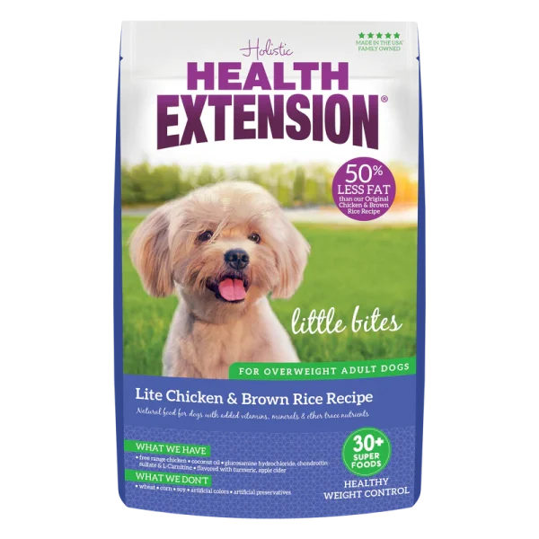 Health Extension Lil Bites "Lite" Chicken & Brown Rice Kibble for Small Breed Adult Dogs