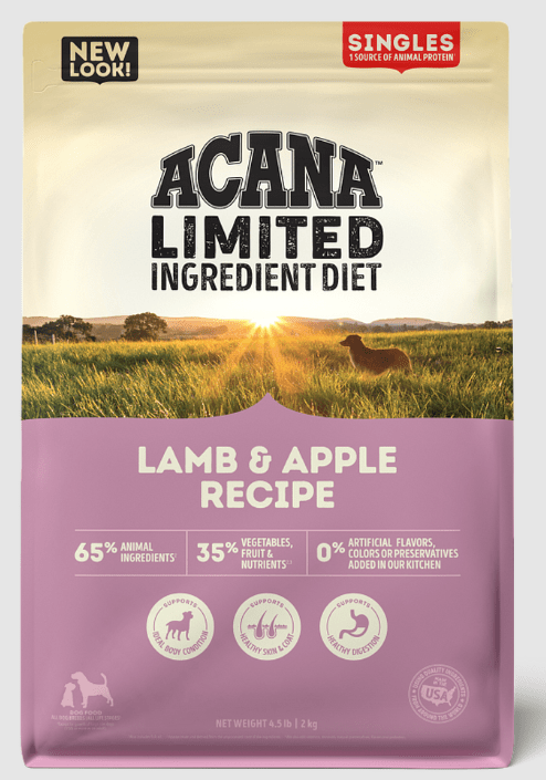 Acana Singles Lamb & Apple Dry Food for Dogs - 4.5lbs 1 Acana Singles Lamb & Apple Dry Food for Dogs - 4.5lbs