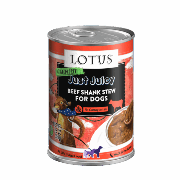 Lotus Just Juicy Beef Shank Canned Food for Adult Dogs