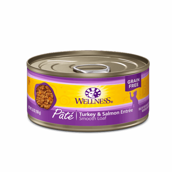 Wellness Complete Health Turkey & Salmon Pate Canned Food for Adult Cats