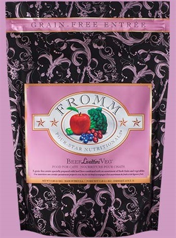 Fromm Four Star Beef Livattini Veg Dry Food for Adult Cats - 4lbs 1 Fromm Four Star Beef Livattini Veg Dry Food for Adult Cats - 4lbs
