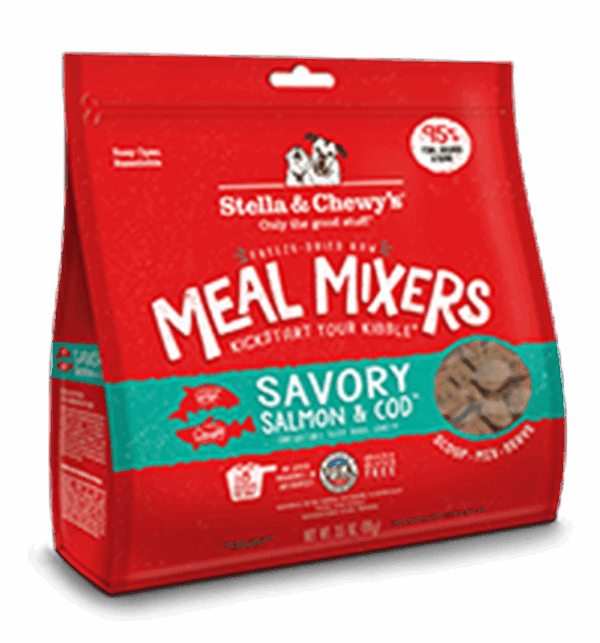 Stella & Chewys Freeze Dried Savory Salmon & Cod Meal Mixers for Dogs