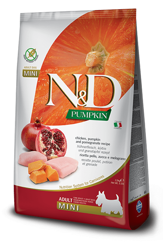 Farmina N&D Pumpkin: Chicken & Pomegranate Dry Food for Mini Adult Dogs - 5.5lbs 1 Farmina N&D Pumpkin: Chicken & Pomegranate Dry Food for Mini Adult Dogs - 5.5lbs
