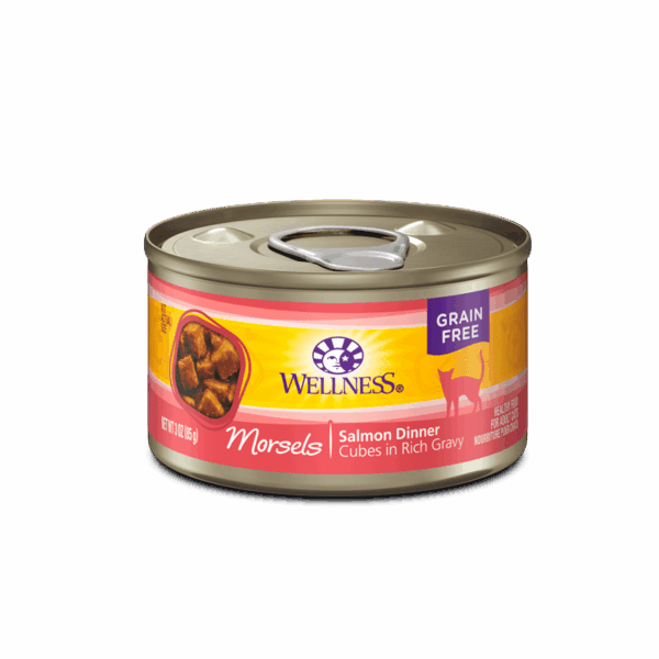 Wellness Salmon Morsels Canned Food for Adult Cats