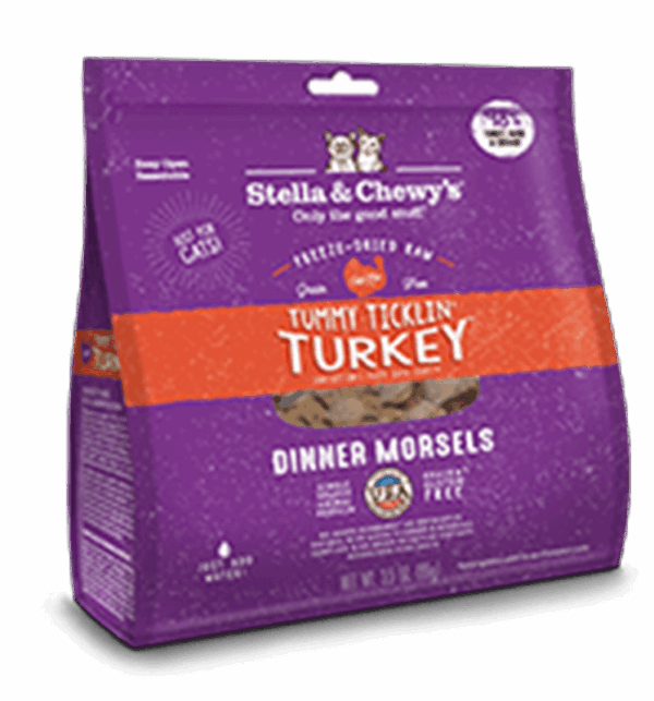 Stella & Chewys Freeze Dried Raw Tummy Ticklin' Turkey for Adult Cats