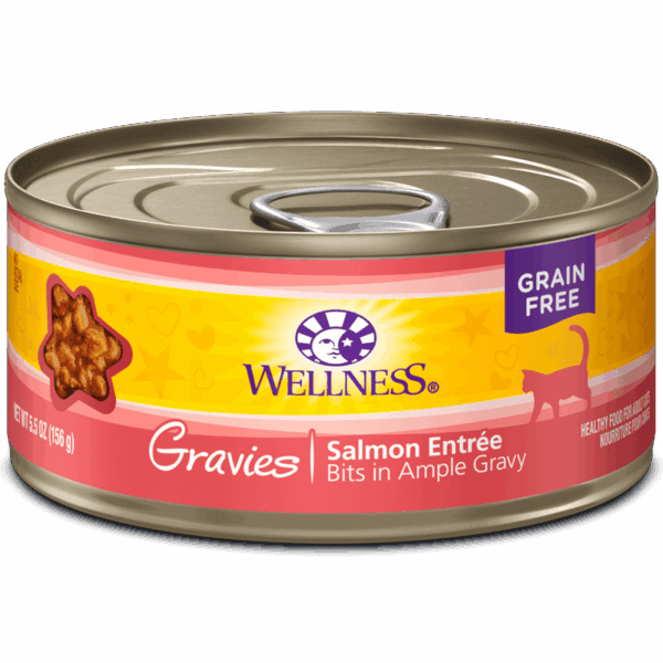 Wellness Salmon Gravies Canned Food for Adult Cats