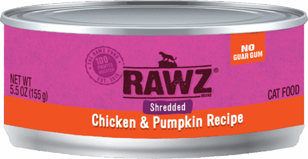 RAWZ Shredded Chicken & Pumpkin Canned Food for Cats