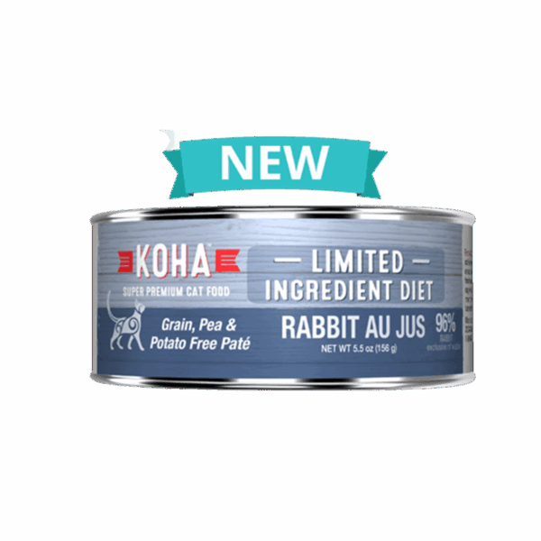 Koha Limited Ingredient Diet Rabbit au Jus Canned Food for Adult Cats