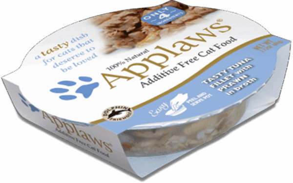 Applaws Tuna Fillet with Prawns Tub Food for Adult Cats - 2.12oz