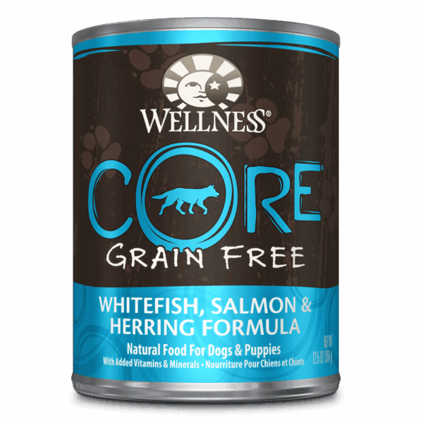 Wellness CORE Grain Free Whitefish, Salmon & Herring Canned Food for Adult Dogs