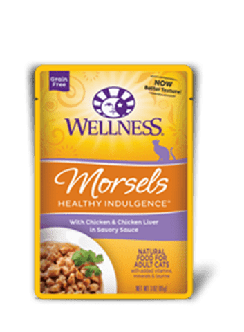 Wellness Healthy Indulgence Chicken & Chicken Liver Morsels Pouches for Adult Cats 1 Wellness Healthy Indulgence Chicken & Chicken Liver Morsels Pouches for Adult Cats