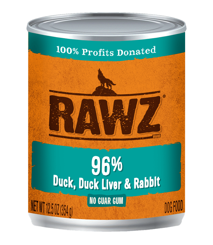 RAWZ 96% Duck, Duck Liver & Rabbit Canned Food for Dogs 1 RAWZ 96% Duck, Duck Liver & Rabbit Canned Food for Dogs